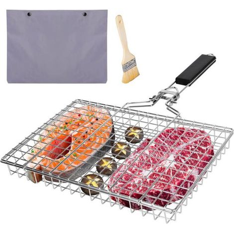 Grillkorb Aus Edelstahl, Fischkorb Mit Tragegriff