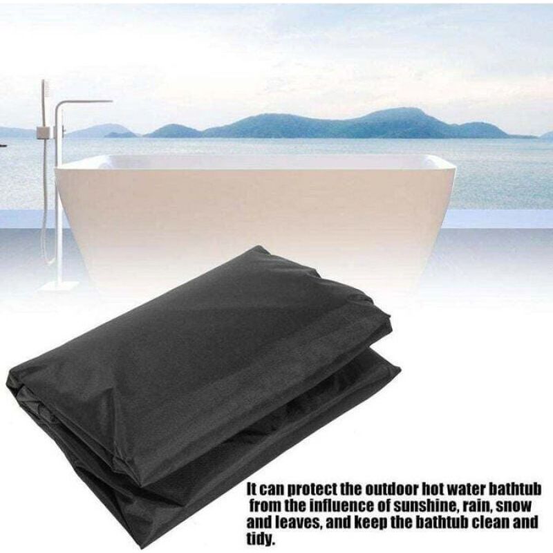 1 Whirlpoolabdeckung, Wasserdicht, Uv-beständig, 190t Polyester, 207 X 207 X 30 Cm, Für Den Außenbereich