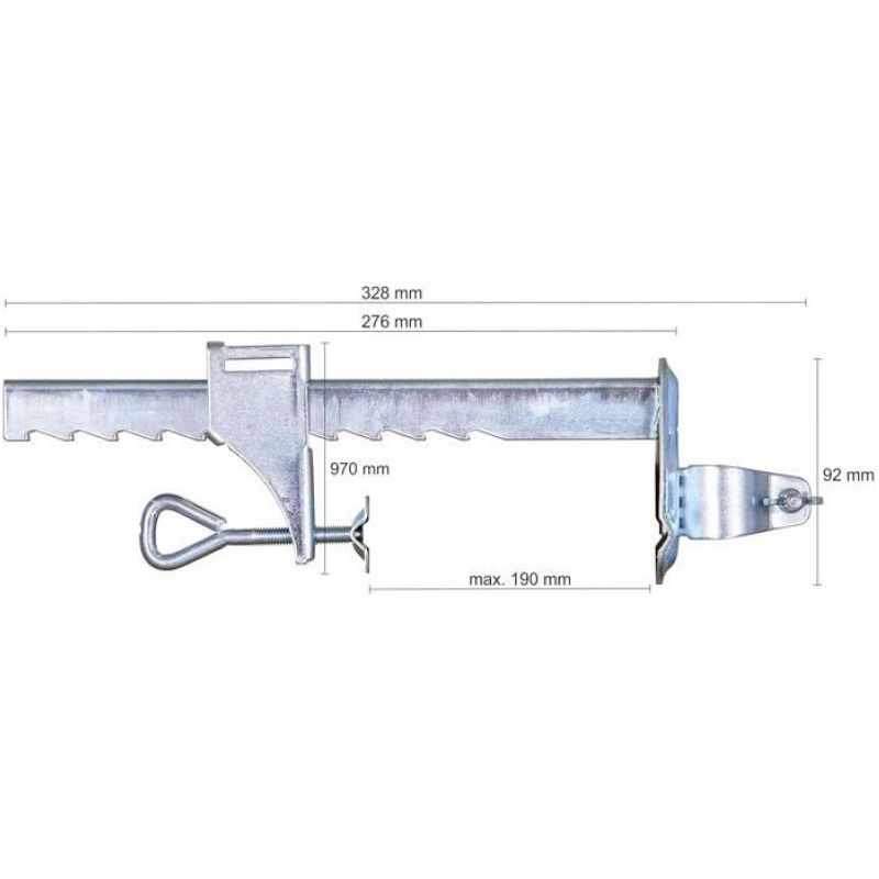 1 Sonnenschirmhalterung, Verzinkter Stahl, 32 Mm Durchmesser, Zur Montage An Balkongeländern