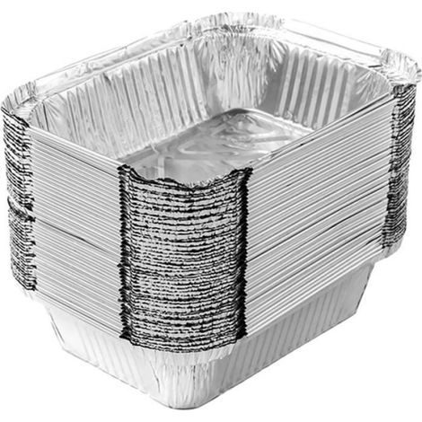 Set Mit 50 Aluminium-auffangschalen, Passend Für Napoleon- Und Broil-king-grills, 230 Ml, 13 X 10 X 4 Cm