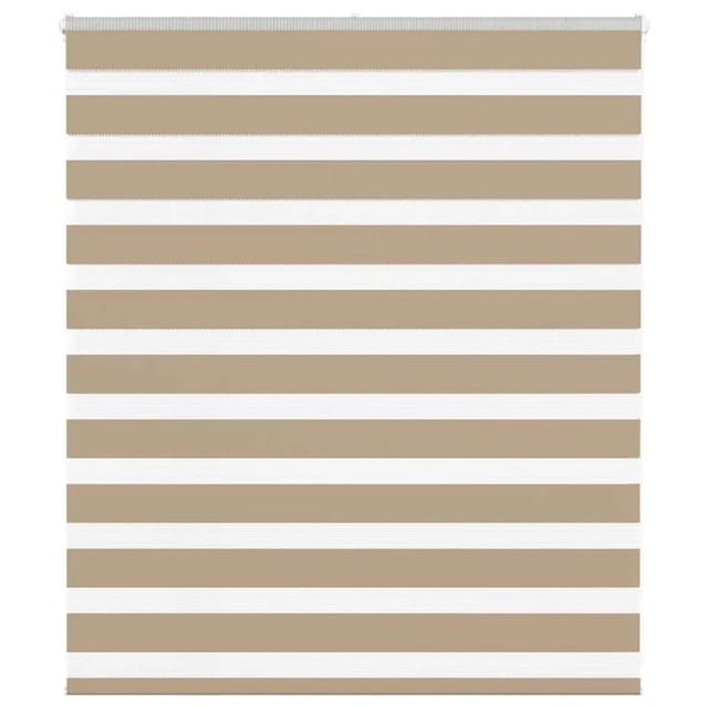 vidaXL Doppelrollo Sandbraun 125x100 cm Stoffbreite 120,9 cm Polyester 4014526