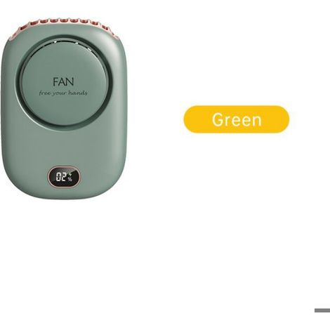 Vissko Tragbarer Ventilator – Rotorblattlos – Usb-aufladbar – Verstellbarer Tragegurt – Grün