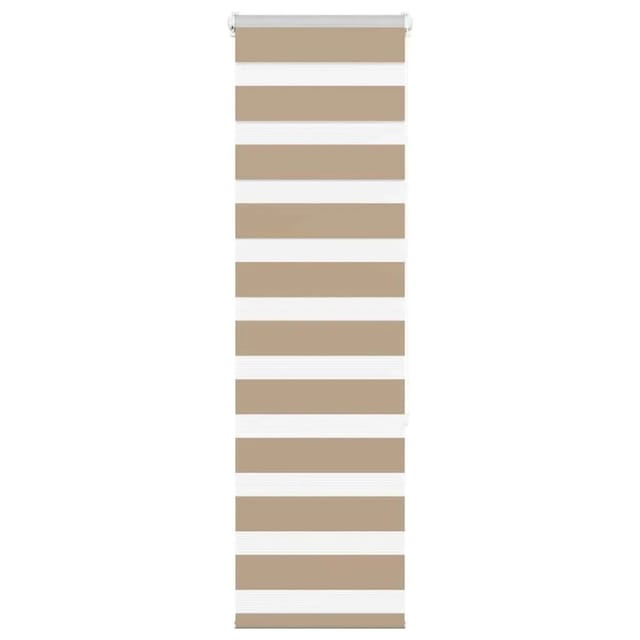 vidaXL Doppelrollo Sandbraun 45x150 cm Stoffbreite 40,9 cm Polyester 4014536