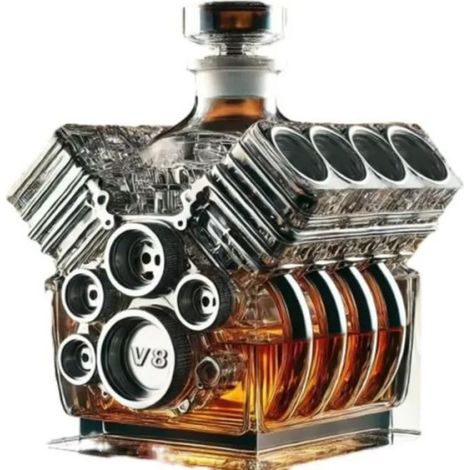 V8-whiskyflasche, V8-motor-design-fläschchen, Personalisierter Whisky-dekanter, Kreativer Weindekanter Für Whisky-liebhaber, Karaffe Und Dekanter