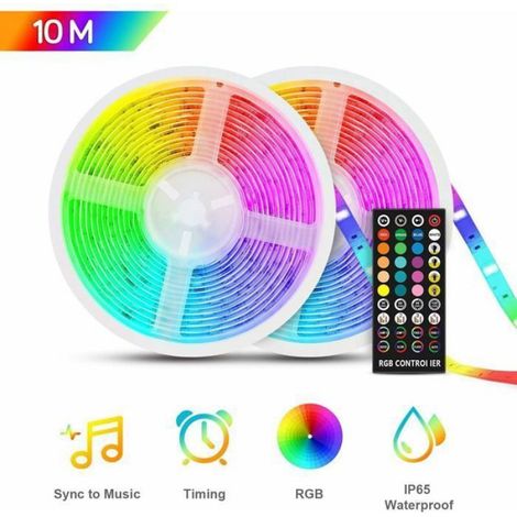 10 M Langer, Wasserdichter Led-streifen (ip65), Rgb5050, 12 V, Mehrfarbig, Mit Infrarot-fernbedienung, Für Partys Im Innen- Und Außenbereich