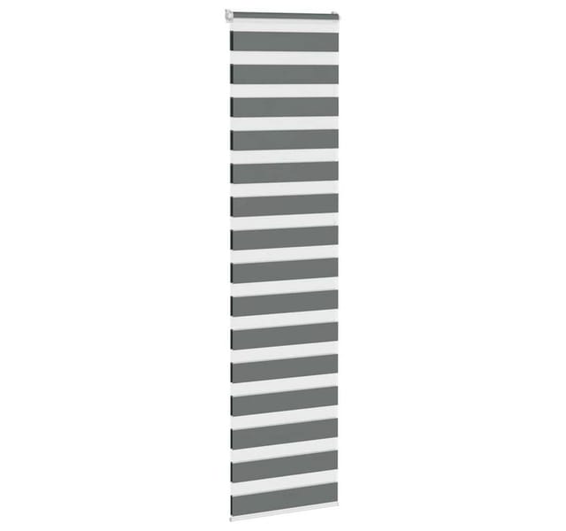 vidaXL Doppelrollo Dunkelgrau 60x200 cm Stoffbreite 55,9 cm Polyester 4014149