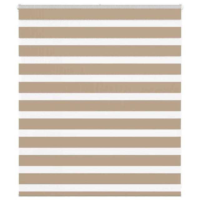 vidaXL Doppelrollo Sandbraun 135x100 cm Stoffbreite 130,9 cm Polyester 4014528