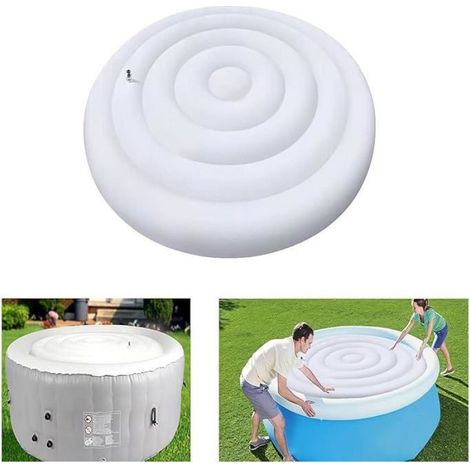 Aufblasbare Abdeckung Für Runde Whirlpools Mit 1,4 M Durchmesser – Isolierende Und Energieeffiziente Thermoabdeckung – Schutz Im Freien