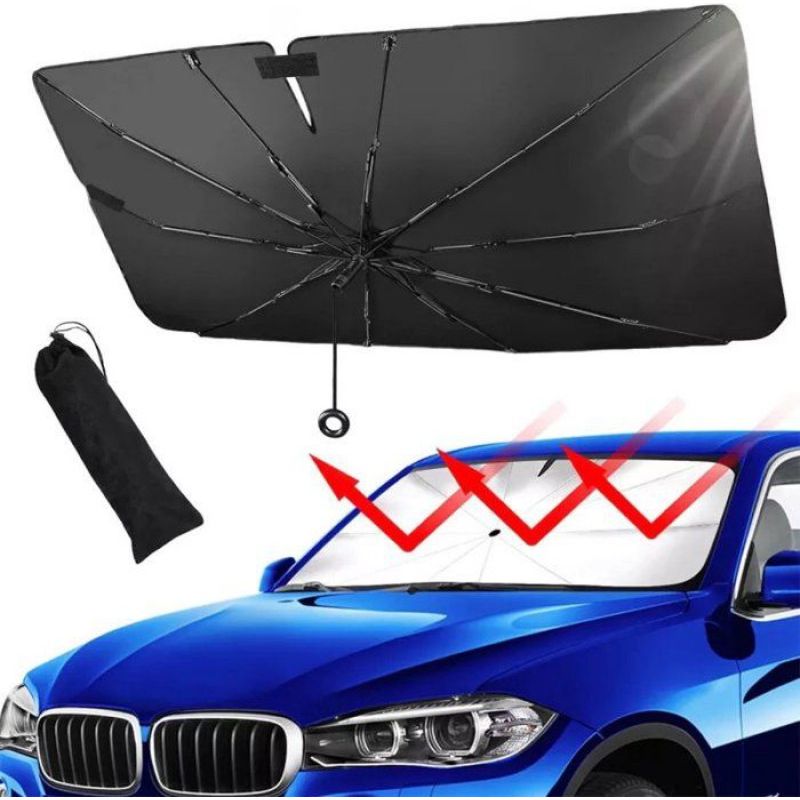 Sonnenschutz Fürs Auto – Windschutzscheiben-sonnenschutz – Hält Den Fahrgastraum Kühl – 140 X 80 Cm – Inklusive Schutzhülle