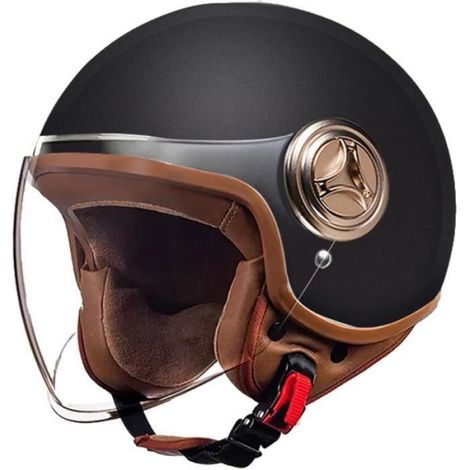 Halboffener Jet-motorradhelm Für Herren (ece-geprüft), Urban-jet-helm, Kompakter Motorrad- Und Rollerhelm Für Damen Mit Anti-rutsch-schutz