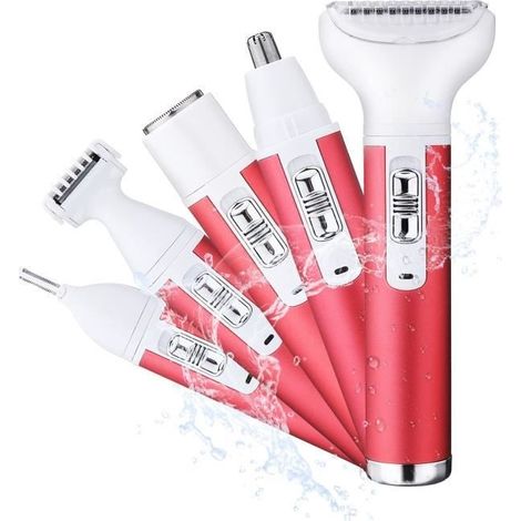 5-in-1 Usb-elektrorasierer Für Damen: Bikini-, Gesichts-, Augenbrauen-, Nasen- Und Körperhaartrimmer