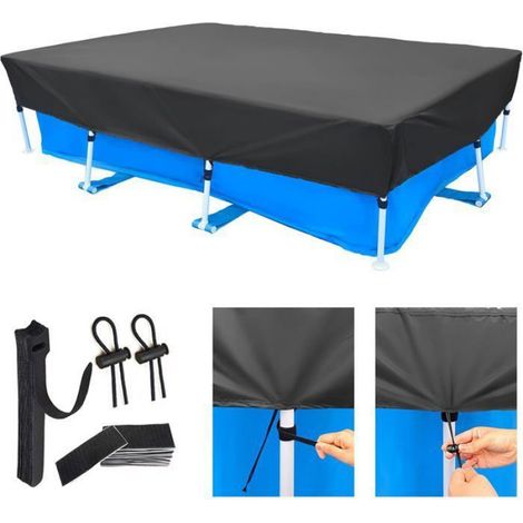 Rechteckige Poolabdeckung – Maße 230 X 160 Cm – 210d Oxford-gewebe – Wasserdicht – Uv-schutz Upf 50+