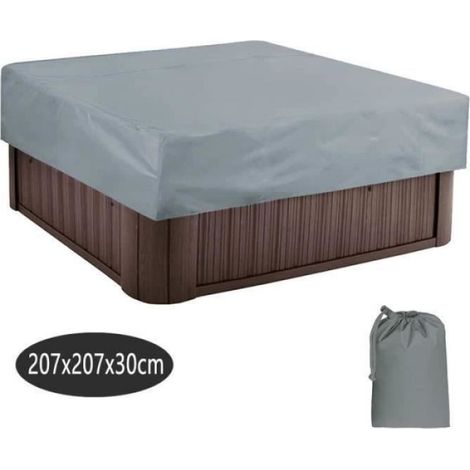 Whirlpool-badewannenabdeckung - Marke - Thermoabdeckung - 190t Polyestergewebe - Quadratisch - Grau/beige/schwarz/kaffee