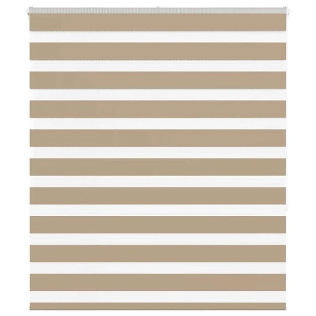 vidaXL Doppelrollo Sandbraun 125x150 cm Stoffbreite 120,9 cm Polyester 4014552
