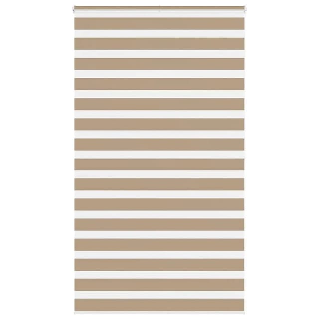vidaXL Doppelrollo Sandbraun 130x200 cm Stoffbreite 125,9 cm Polyester 4014579