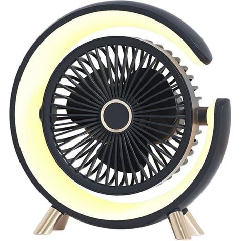 Tischventilator – Usb-modell – 5 Geschwindigkeitsstufen – Wiederaufladbar – Tragbar