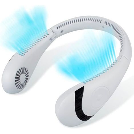Tragbarer Ventilator – Nackenventilator – 3 Geschwindigkeitsstufen – Kabellos – Wiederaufladbar