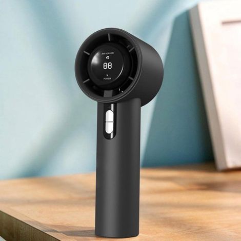 Wiederaufladbarer, Tragbarer Ventilator – 100 Einstellbare Geschwindigkeitsstufen – Digitalanzeige – Usb-ladefunktion