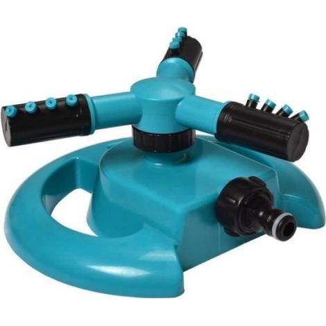 Automatischer, Um 360 Grad Drehbarer Rasen- Und Gartensprenger - Formosa - Blaue Ausführung - 3 Düsen