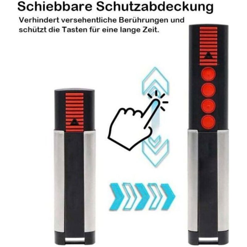 2 Fernbedienungen, 868 Mhz, 4 Kanäle, Für Garagentore, Trimec-kompatibel