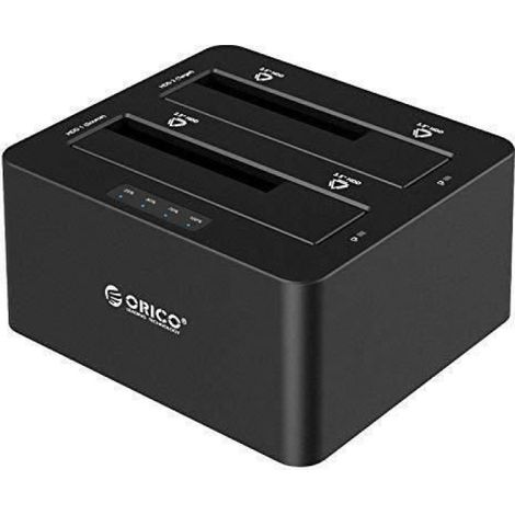 Shan Orico Externes Gehäuse Für 2,5"- Und 3,5"-festplatten, Dockingstation, Duplikator, Zwei Einschübe, Usb 3.0, Sata Iii 6 Gbit/s