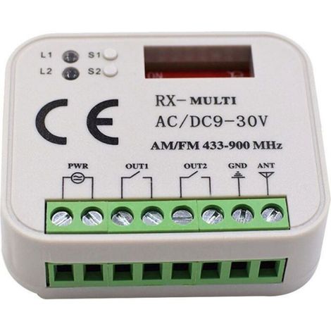 Garagentor-fernbedienungsempfänger Mit 2 Kanälen Für 433–868 Mhz Sender (multifrequenz-rx)