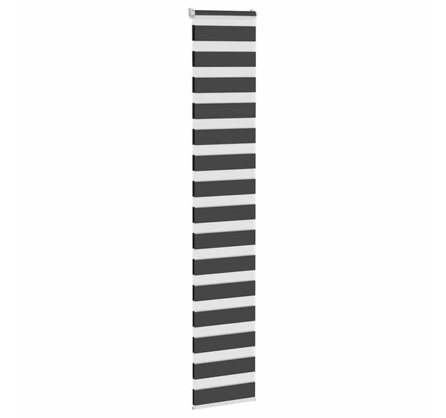 vidaXL Doppelrollo Schwarz 40x230 cm Stoffbreite 35,9 cm Polyester 4014275