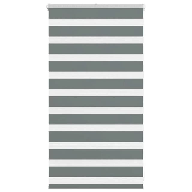 vidaXL Doppelrollo Dunkelgrau 80x100 cm Stoffbreite 75,9 cm Polyester 4014101