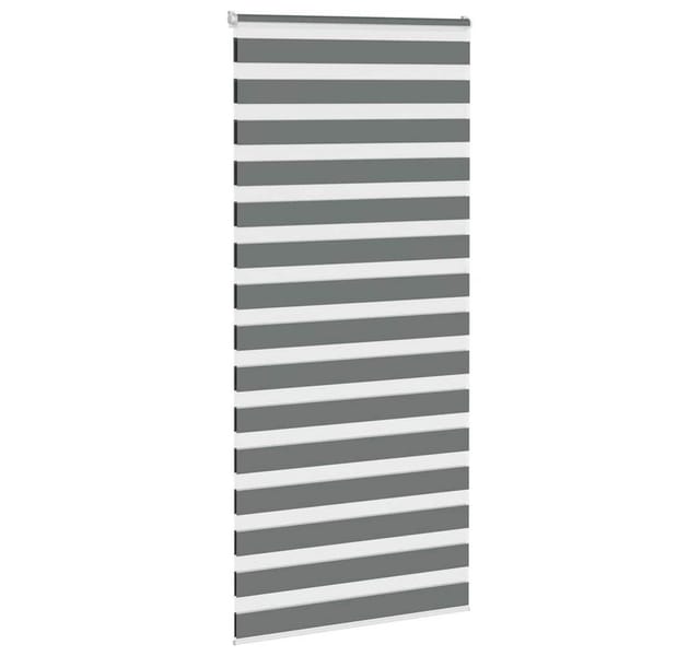 vidaXL Doppelrollo Dunkelgrau 110x200 cm Stoffbreite 105,9 cm Polyester 4014159