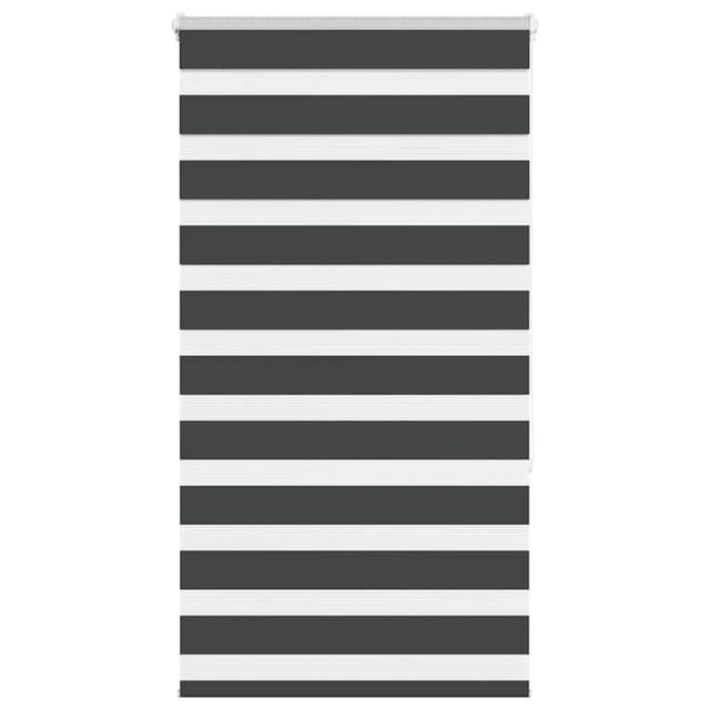 vidaXL Doppelrollo Schwarz 80x150 cm Stoffbreite 75,9 cm Polyester 4014231
