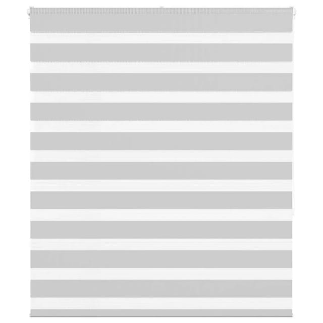 vidaXL Doppelrollo Hellgrau 125x150 cm Stoffbreite 120,9 cm Polyester 4014448
