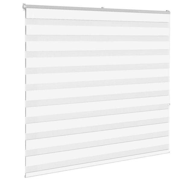 vidaXL Doppelrollo Weiß 160x150 cm Stoffbreite 155,9 cm Polyester 4014767