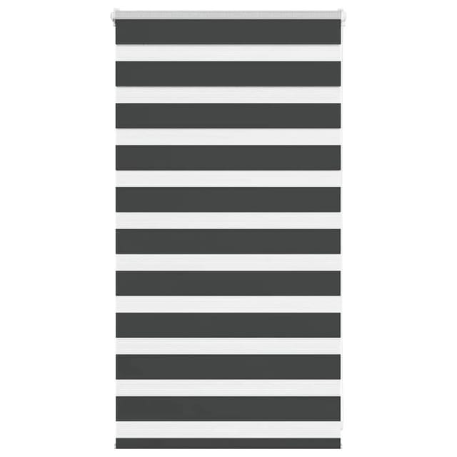 vidaXL Doppelrollo Schwarz 80x100 cm Stoffbreite 75,9 cm Polyester 4014205