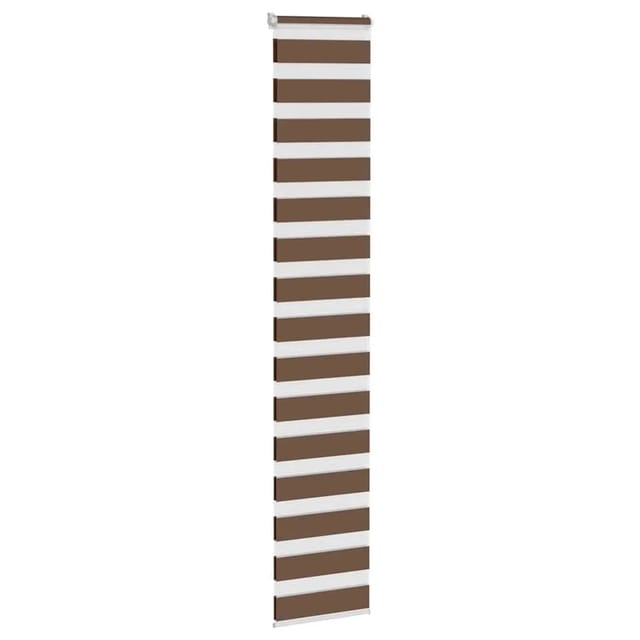 vidaXL Doppelrollo Braun 40x200 cm Stoffbreite 35,9 cm Polyester 4014353