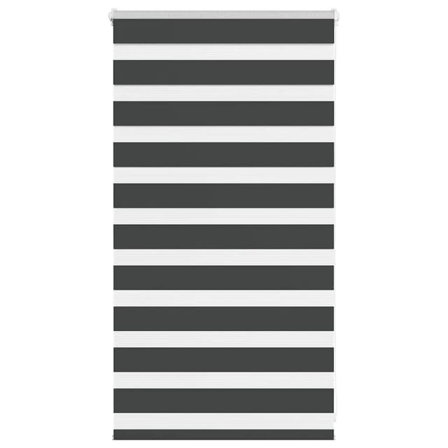 vidaXL Doppelrollo Schwarz 75x100 cm Stoffbreite 70,9 cm Polyester 4014204