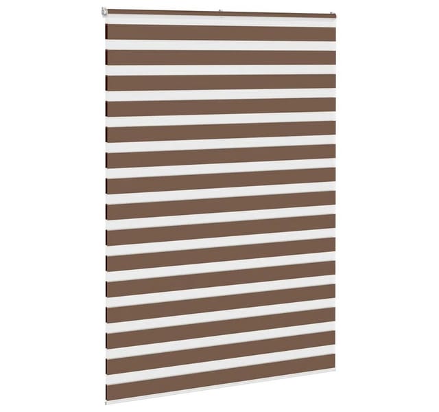 vidaXL Doppelrollo Braun 165x200 cm Stoffbreite 160,9 cm Polyester 4014378