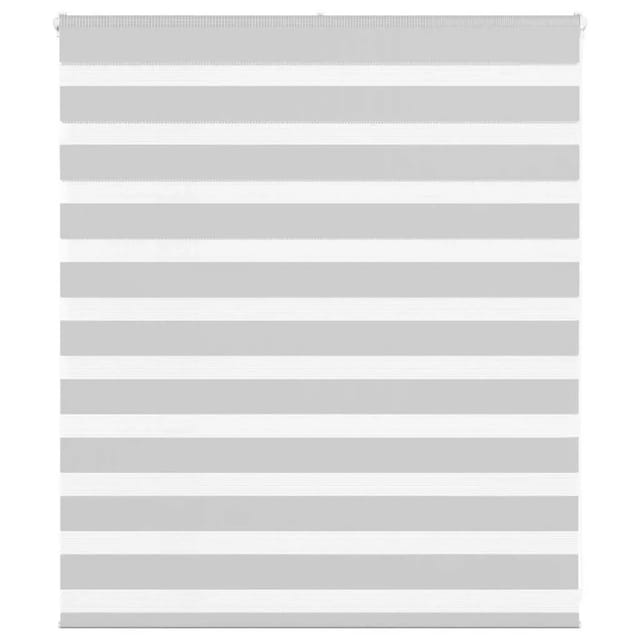 vidaXL Doppelrollo Hellgrau 130x100 cm Stoffbreite 125,9 cm Polyester 4014423