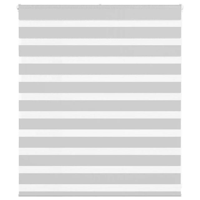 vidaXL Doppelrollo Hellgrau 135x100 cm Stoffbreite 130,9 cm Polyester 4014424