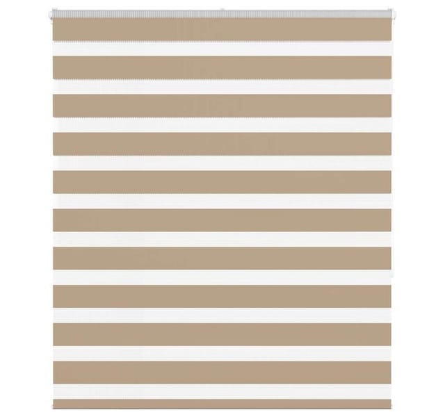 vidaXL Doppelrollo Sandbraun 130x150 cm Stoffbreite 125,9 cm Polyester 4014553