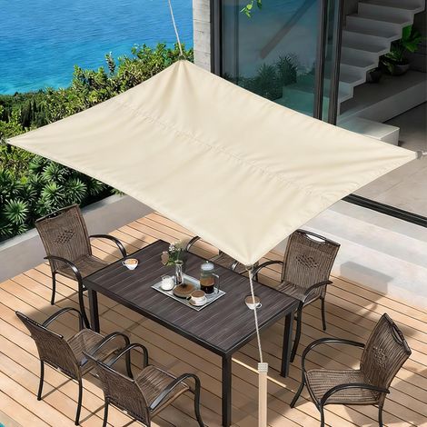 Rechteckiges Sonnensegel Ccykxav, Verschiedene Größen, Uv-schutz, Wasserdichtes Pes, Größe: 3 M X 4 M
