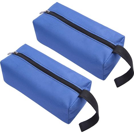 Ccykxa2 Stück Kleine, Tragbare, Wasserdichte Werkzeugtasche, Multifunktionale Werkzeugtasche Mit Reißverschluss, Werkzeugtasche Aus Oxford-gewebe, 25 X 8 X 7 Cm, Blau