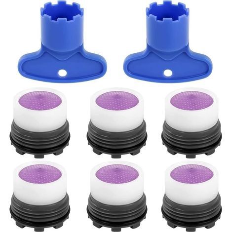 Ccykxa Wasserhahn-luftsprudler M16, 6-teiliges Set Mit 2 Schraubenschlüsseln, Wasserspar-wasserhahnfilter Für Küche Und Bad