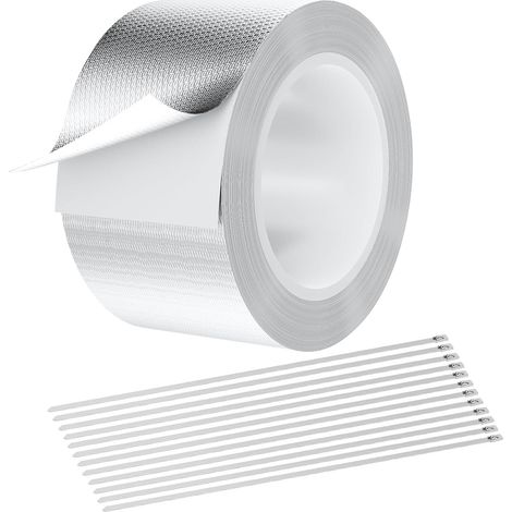 Ccykxaruban Aluminium-klebeband, 50 Mm X 10 M, Glasfaserverstärktes Wärmedämmband, Hochtemperatur-klebeband, Für Reparaturen