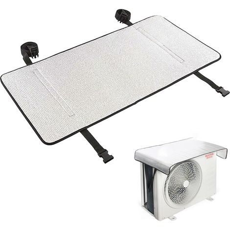 Ccykxa Außenklimaanlage Für Wandgeräte, Schutzhülle Für Klimaanlage, Mit Nylon-befestigungsband, Reflektierender Aluminiumfolie 80x40cm