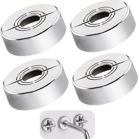 Ccykxa Set Mit 4 Duscharmatur-rosetten, 3 Größen In 1, Rohrabdeckung Für Ø20/ø25/ø33 Mm, Geteilte Armatur-rosette Für Sanitärarmaturen, Praktisches Zubehör