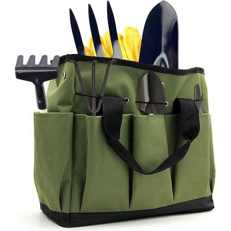 Ccykxa Gartengerätetasche, Aufbewahrungstasche Für Gartengeräte, Geschenk-organizer Mit Mehreren Fächern, Herausnehmbarer Gartenbeutel