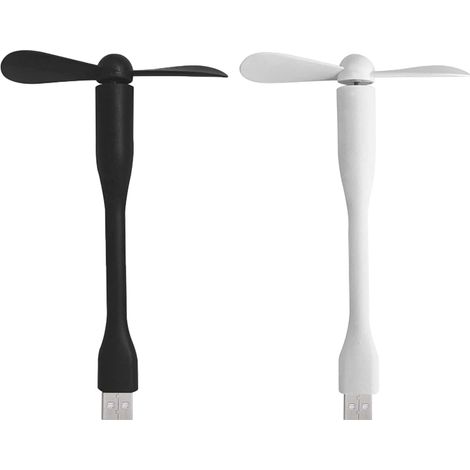 Ccykxa 2er-pack Usb-lüfter, 90 Mm, Schwarz Und Weiß, Flexibler Schwanenhals, Leise, Extrem Effizient, Für Unterwegs, Ideal Für Laptops