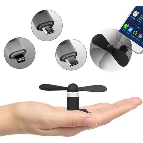 Ccykxa Mini 3-in-1 Usb-ventilator Für Zuhause, Reisen, Büro, Tragbarer Ventilator Für Mobiltelefone, Mini-usb-ventilator