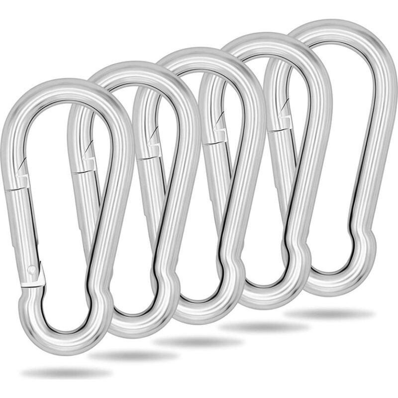 5er-pack 4-mm-karabiner (3xs, 60 Kg Tragkraft). Sichere Und Einfache Befestigung Für Drehtore, Fahnen, Schlüssel Und Geldbörsen (4x40 Standard).