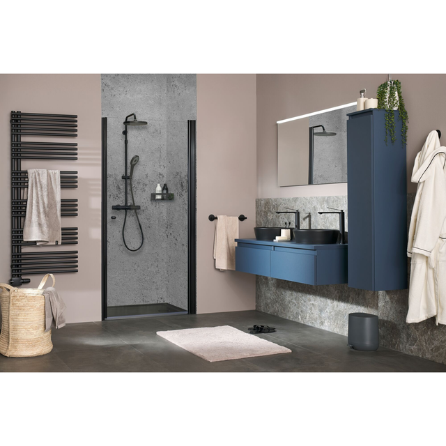 Schöner Wohnen Duschrückwand Seidenweich 100 cm x 255 cm Grau